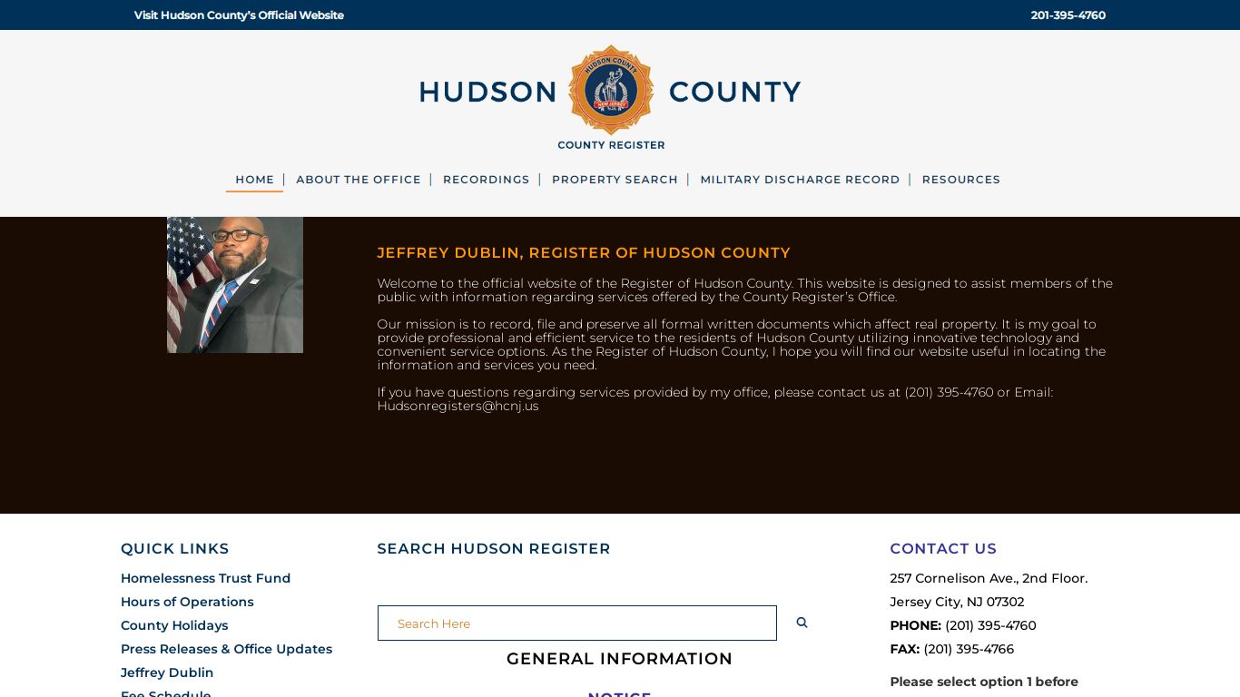 Hudson County Register Office NJ | New Jersey USA